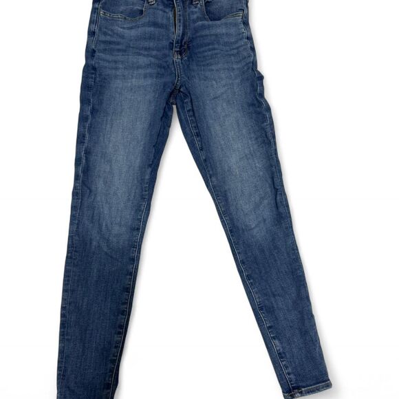 American Eagle Skinny Jeans | Women's Size 6 Short | Mid-Rise Blue Stretch Denim - Picture 1 of 6